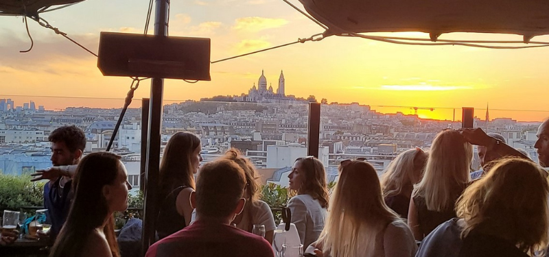 Sunset view of Paris