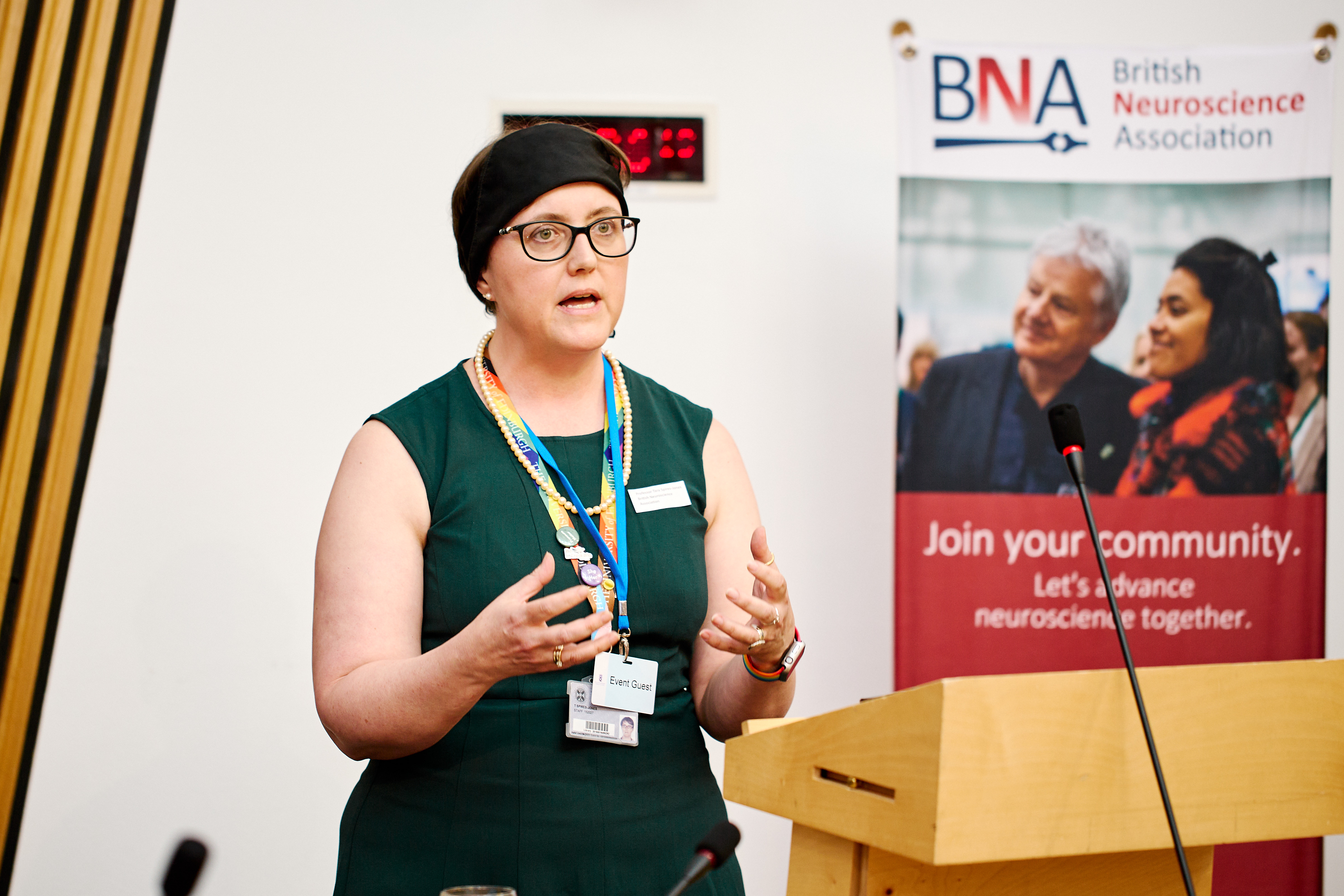 Tara Spires-Jones speaking in the Scottish Parliament