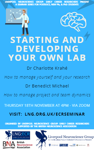 Seminar poster 'Starting and developing your own lab'