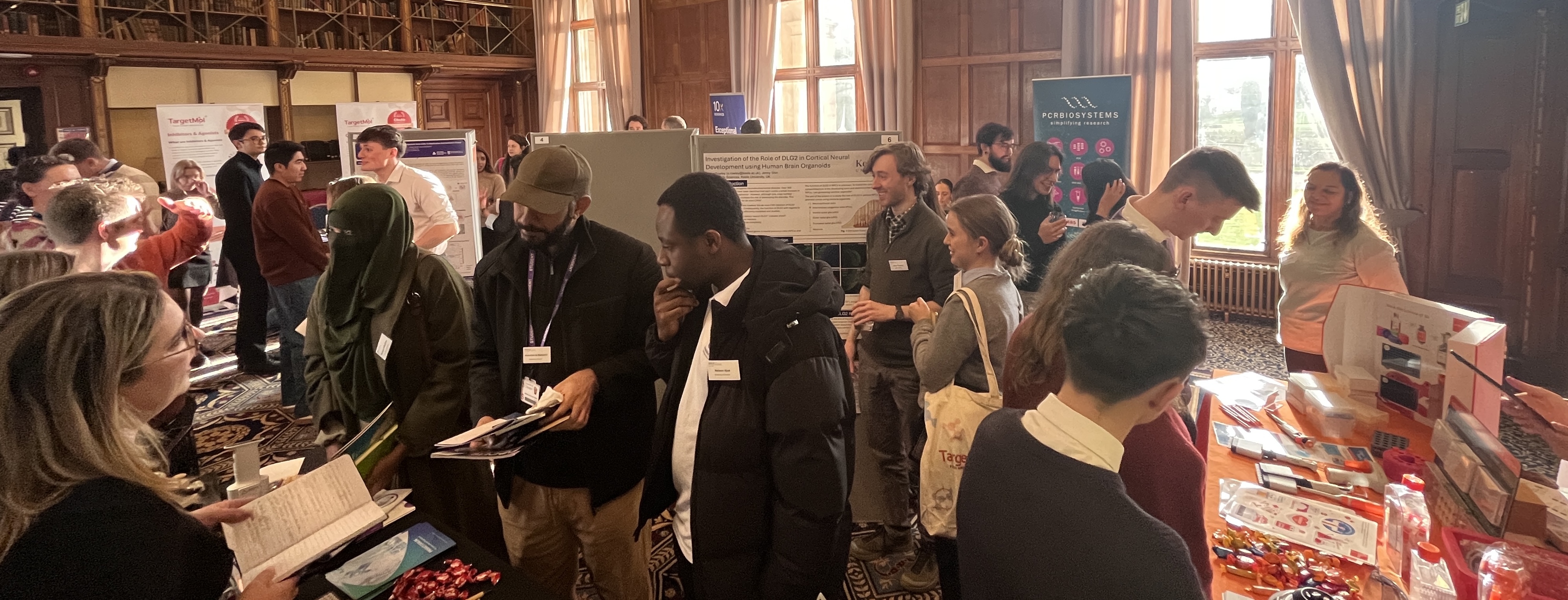 ECRs view stalls at 2025 Mercia Stem Cell Alliance meeting - cropped