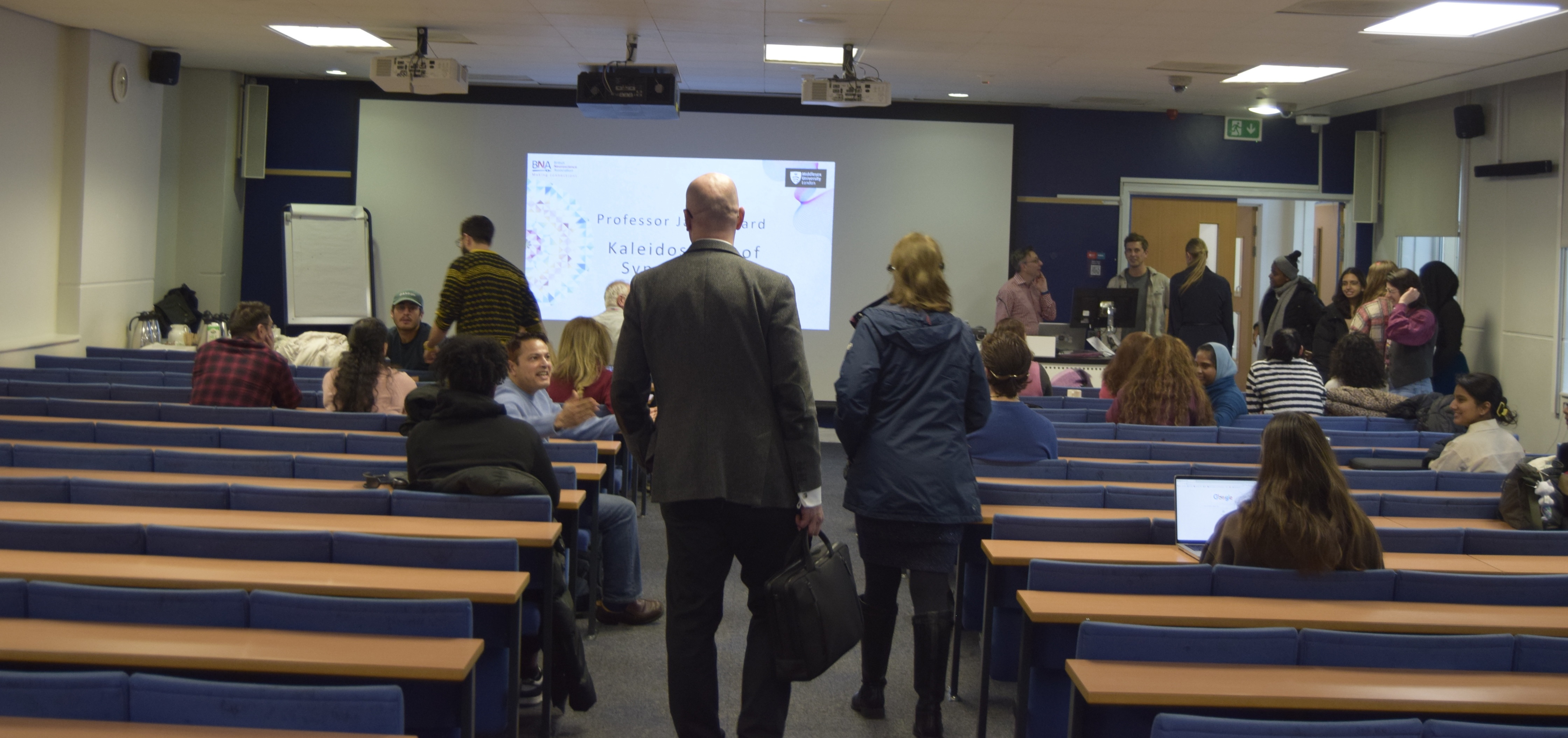 MDX LG attendees assemble for lecture