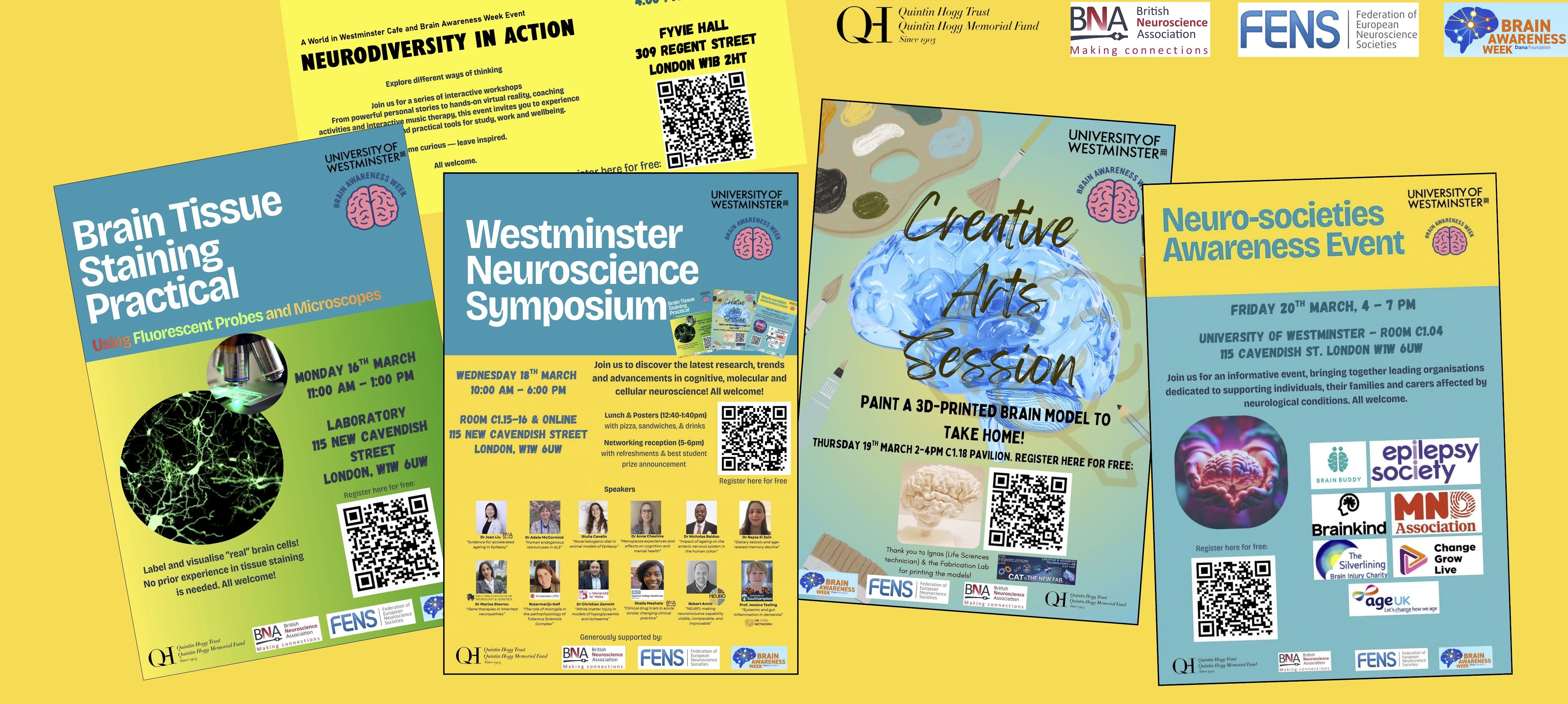 LG event - Brain Awareness Week at Westminster flyers