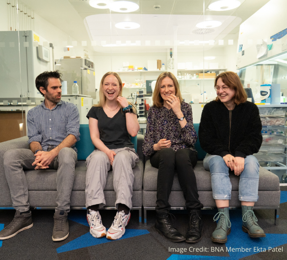 Team outside a laboratory setting